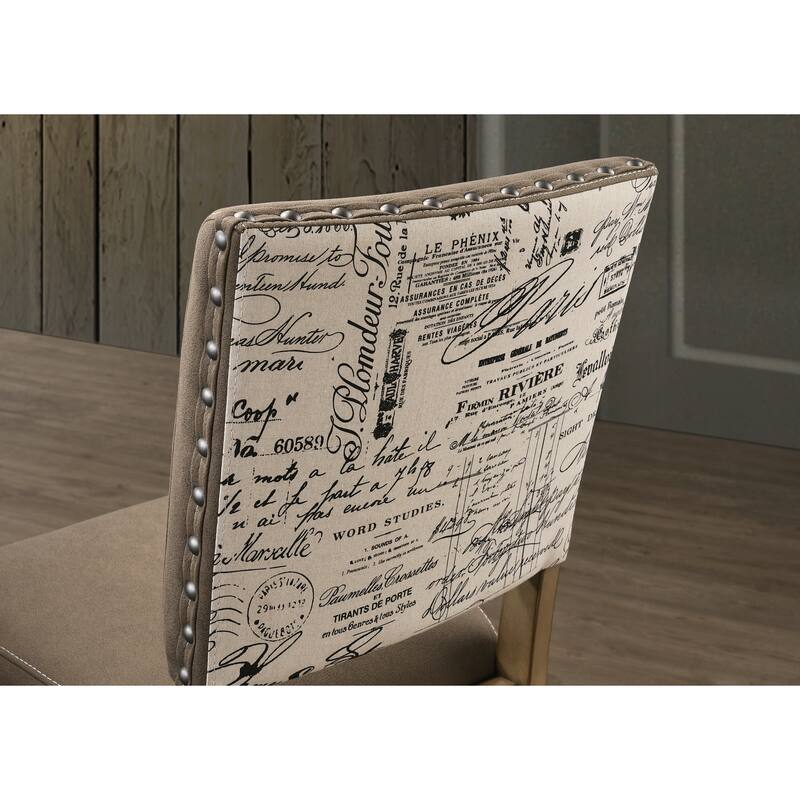 Counter Height Dining Chair With Nail Head, Set Of 2