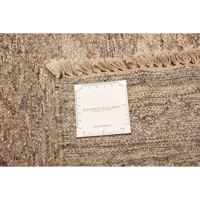 ECARPETGALLERY Flat-Weave Ankara FW Brown Wool Kilim - 5'3 x 7'9