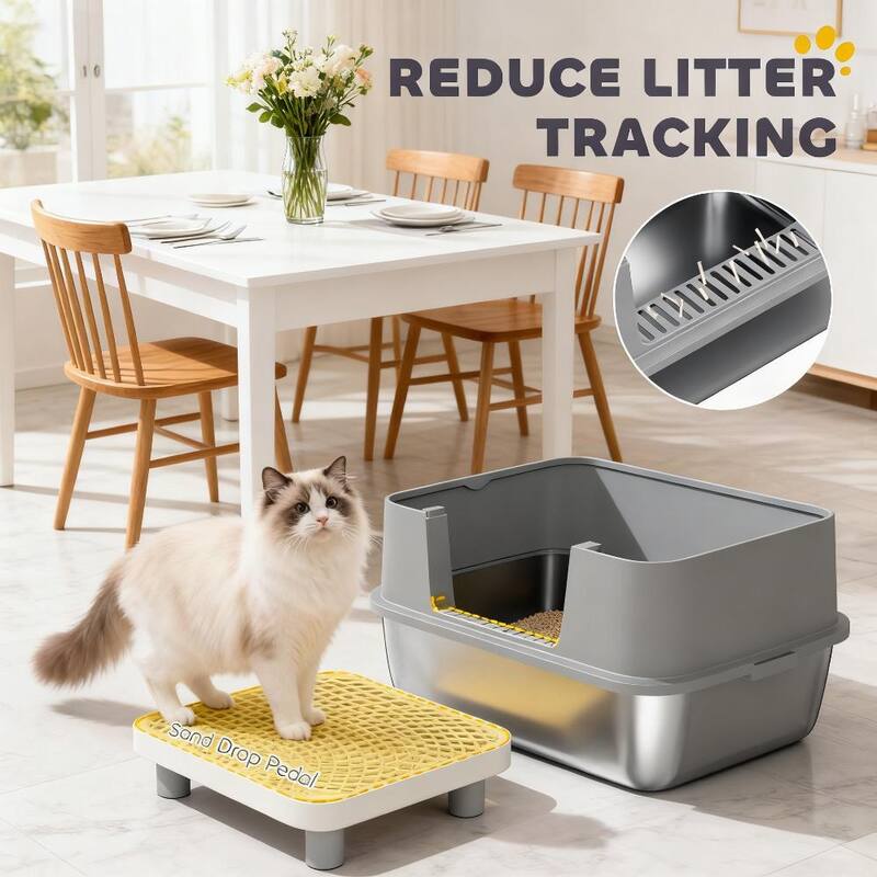 Stainless Steel Cat Litter Box with High Sides