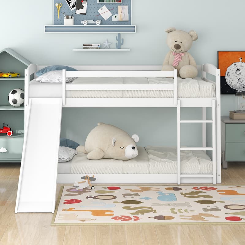 Bunk Bed with Convertible Slide and Ladder