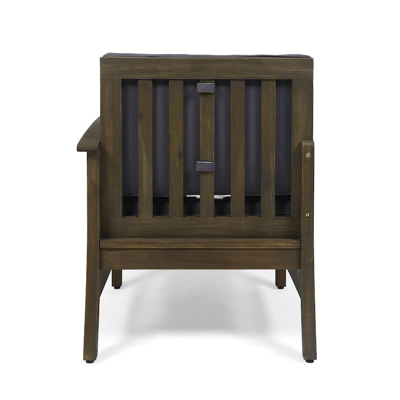 Perla Outdoor Acacia 4-pc. Cushioned Sofa and Table Set by Christopher Knight Home