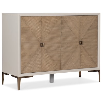Hooker Furniture Lisette 46" Wide 1 Shelf Scandinavian Hall Chest - Cream / Gold