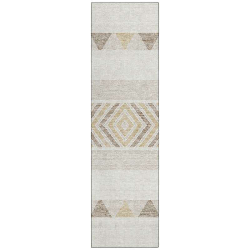 Machine Washable Indoor/ Outdoor Global Boho Chantille Rug