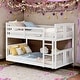 preview thumbnail 1 of 22, Modren Twin Over Twin Bunk Bed With Ladder And Solid Construction For Bedroom White