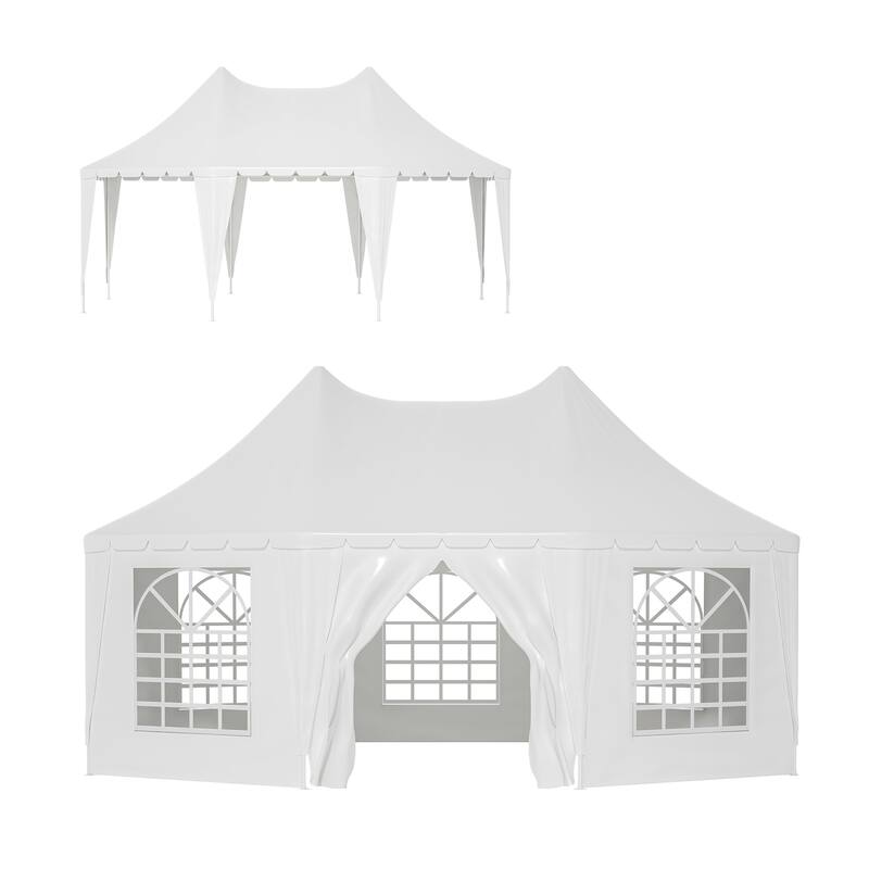 20x15 ft Wedding Party Tent Waterproof White - 88.58 * 8.46 * 7.48