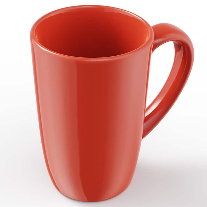 Omniware Teaz Cafe 18 oz Mug with Matte Finish - 3.5" D x 7.75" H - Red