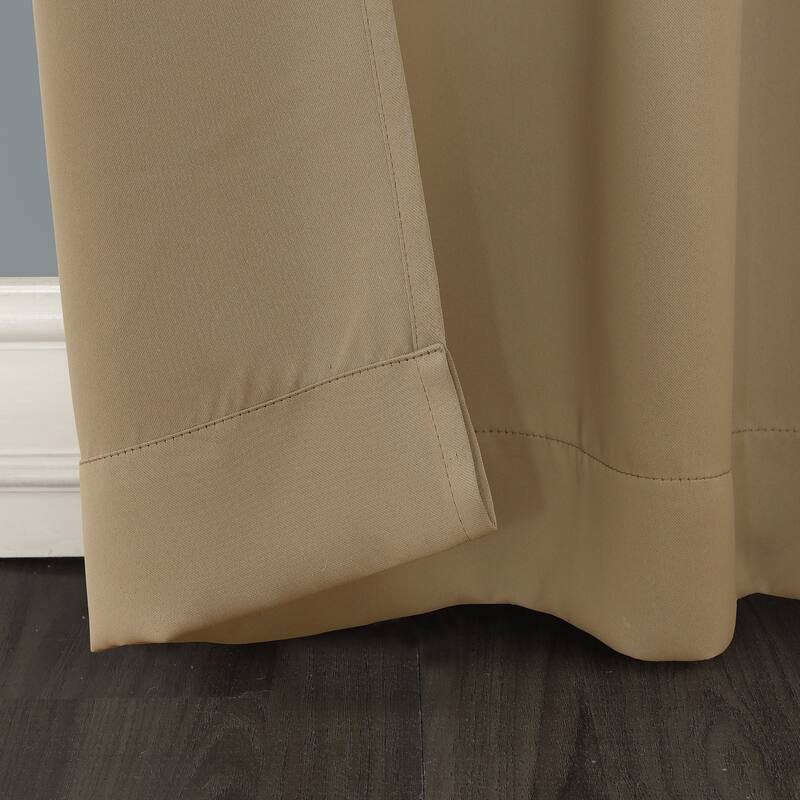 Sun Zero Hayden Energy Saving Blackout Rod Pocket 1-Piece Curtain Panel, Single Panel