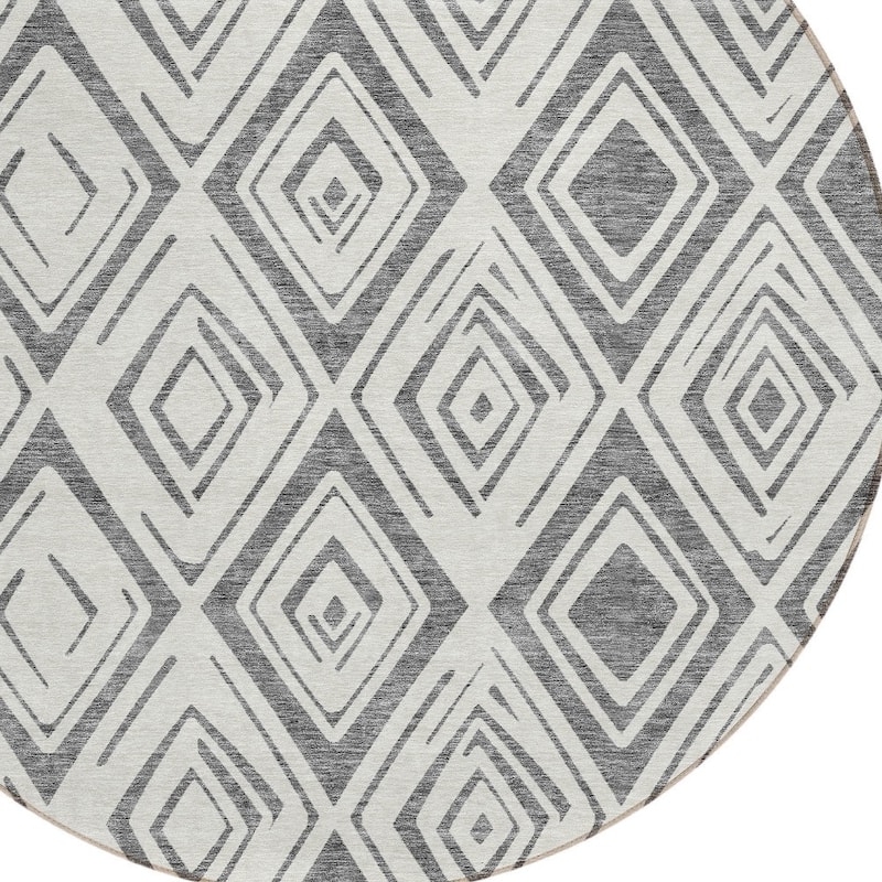 HomeRoots Geometric Transitional Rectangle Outdoor Rug