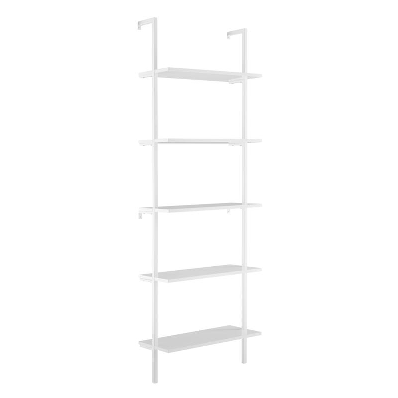 Danya B. Everett 5-Tier Open Display Stand Wall Mount Modern Metal Frame Ladder Shelf