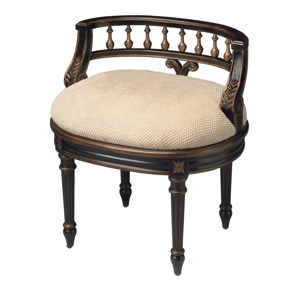 Hathaway Handmade Upholstered Vanity Seat