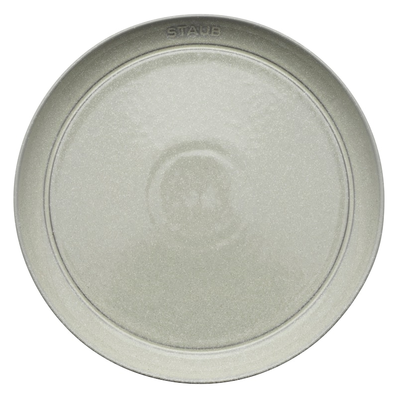 STAUB Ceramic Dinnerware 4-pc 10-inch Dinner Plate Set - White Truffle