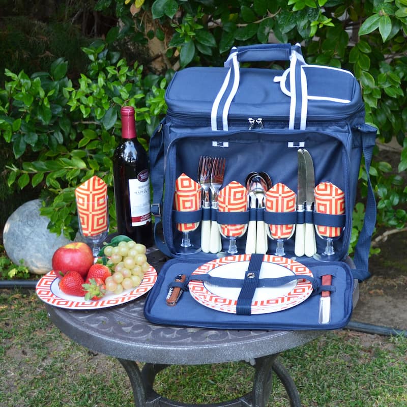 Picnic at Ascot Diamond Collection Picnic Cooler Bag for Four