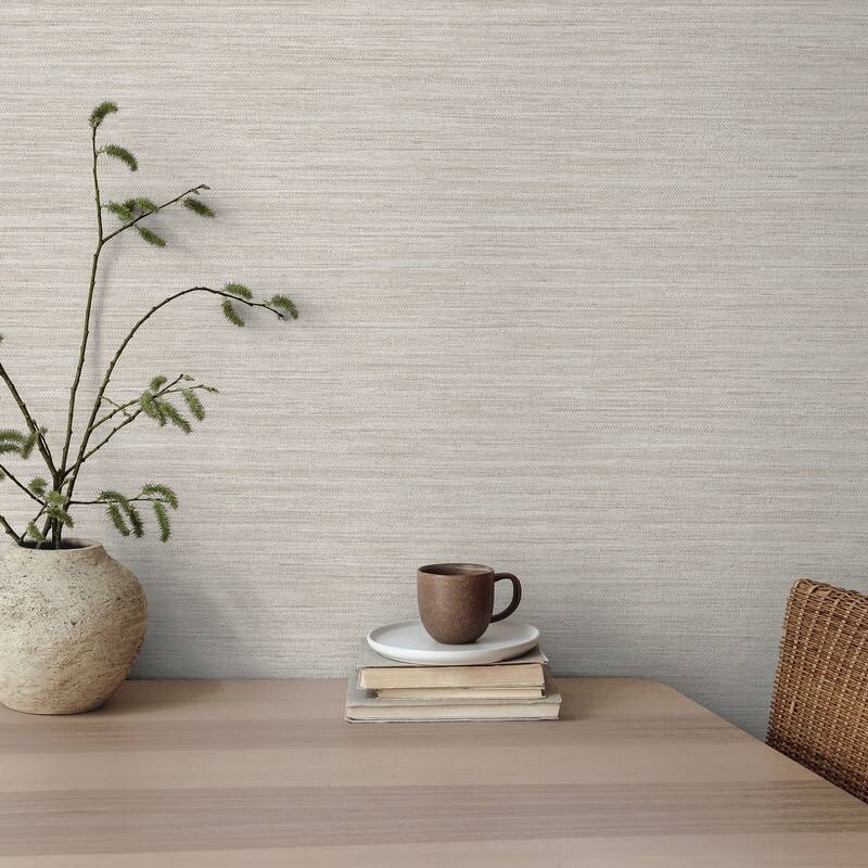 Tempaper Horizontal Faux Grasscloth Textured Peel and Stick Wallpaper - 15 sq. ft.