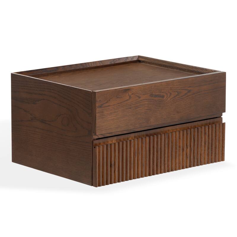 SAFAVIEH Couture Dontay 2-Drawer Ribbed Floating Nightstand