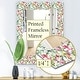 preview thumbnail 4 of 5, Designart 'Green Flowers 6' Traditional Mirror - Vanity Printed Mirror