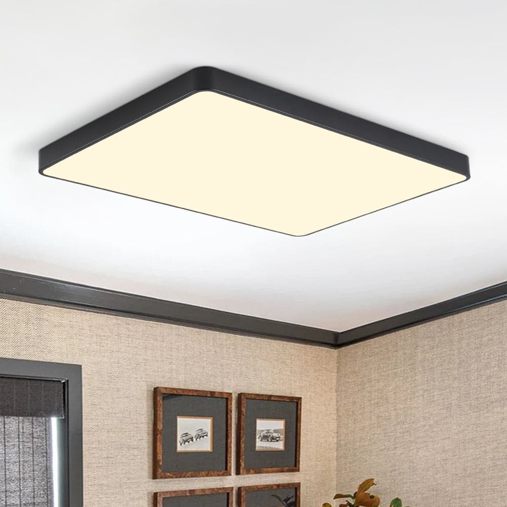 Dimmable LED Wide Rectangular Flush Mount Light 33.9 in