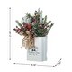 preview thumbnail 6 of 9, Glitzhome 21"H Christmas Pine Needle & Berry Ribbon Centerpiece Table Tree Decor