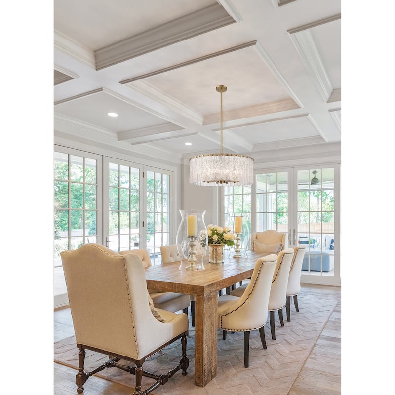 Glacier 10 Light Pendant - Modern Gold