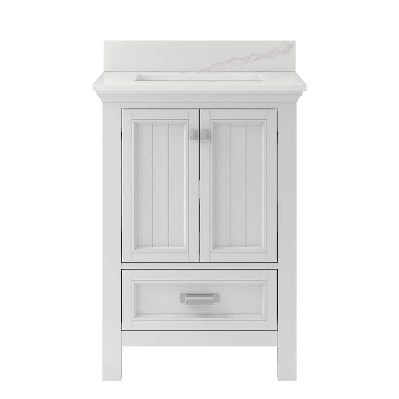 CRAFT + MAIN BAVT2522D-QCB Brantley 24" Free Standing Single Basin - White