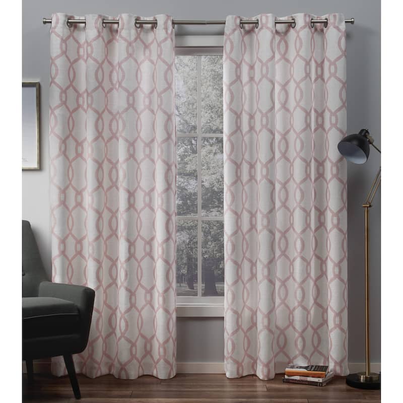 ATI Home Kochi Light Filtering Linen Blend Grommet Top Curtain Panel Pair
