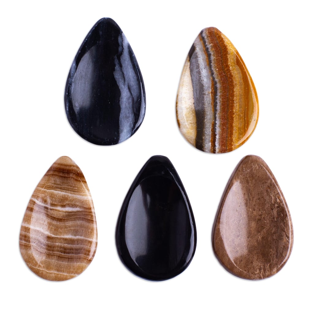 Novica Handmade Tranquility Drop Stress-Relieving Stones (Pair)