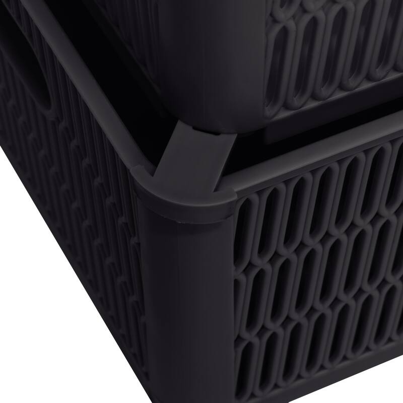 Simplify 4 Pack Slide 2 Stack It Storage Tote Baskets