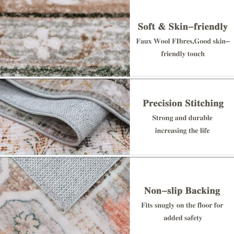 Bohemian Faux Cashmere Rug