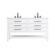 preview thumbnail 25 of 157, Sterling Double Bathroom Vanity White - 60"