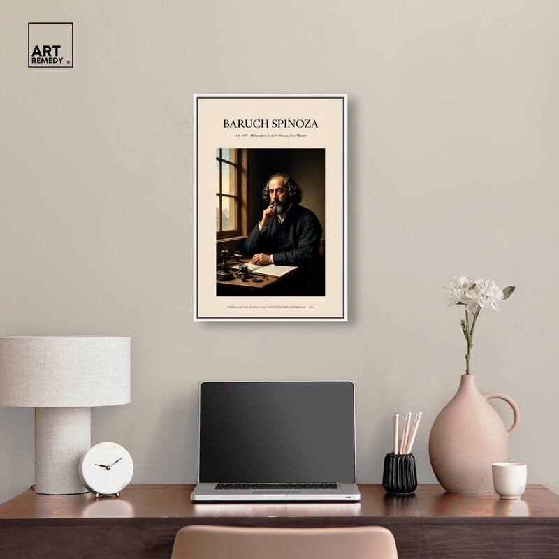 Philosopher Spinoza Canvas by Art Remedy