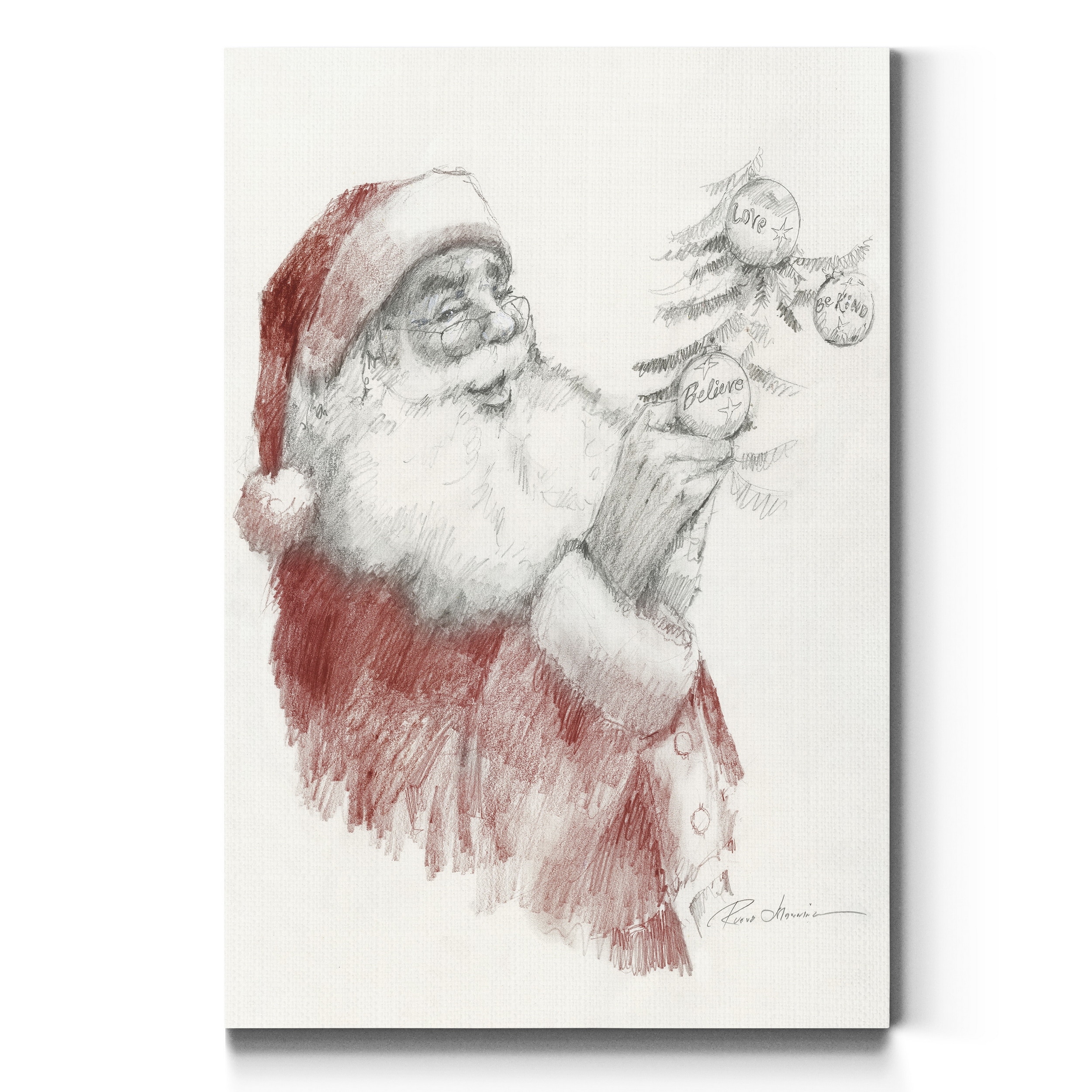 Santa's Touch-Premium Gallery Wrapped Canvas - Ready to Hang