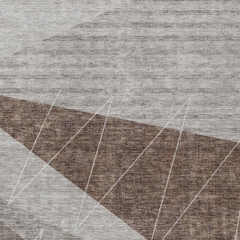 HomeRoots Geometric Transitional Rectangle Outdoor Rug