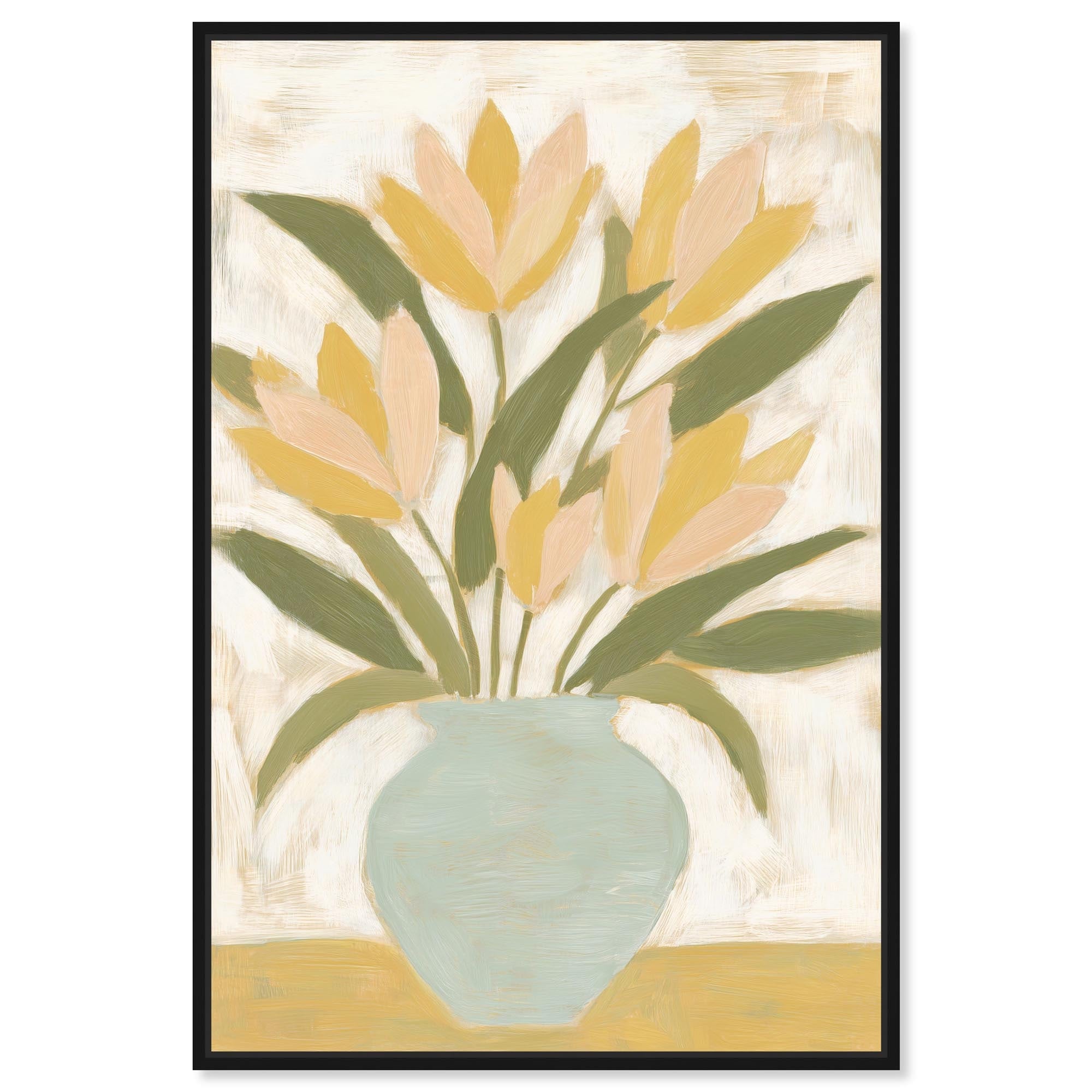Soft Blooms I Floral Wall Decor Framed Canvas Print by Art Remedy