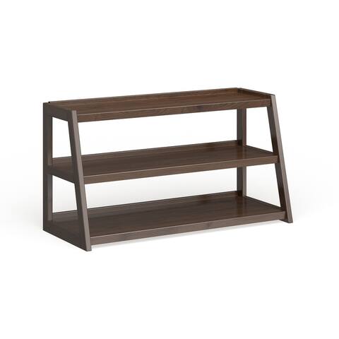 WYNDENHALL Hawkins Solid Wood 48-inch Industrial 3-tier TV Stand - 48"w x 20"d x 26" h