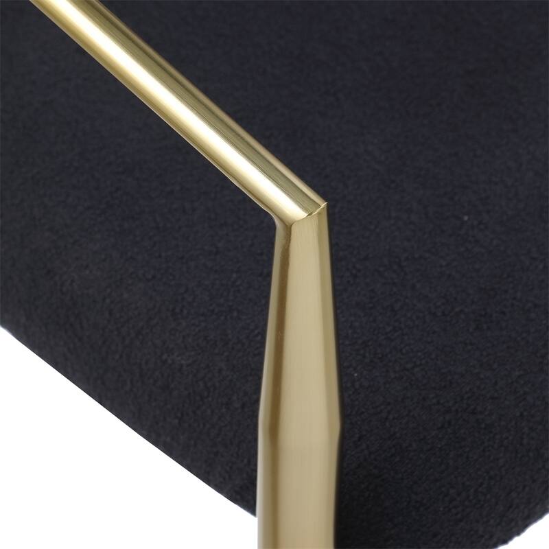Modern Dining Chairs with Round Backrest and Metal Legs(Set of 2)