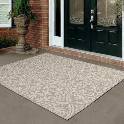 Vista Home Palmetto Floral Medallion Indoor/ Outdoor Area Rug
