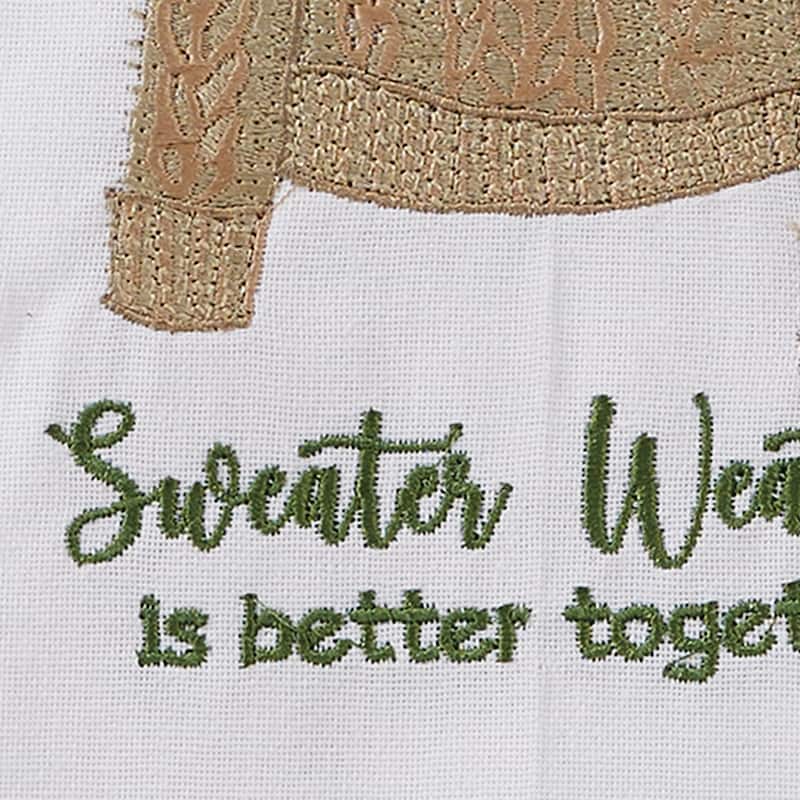 Park Designs Sweater Weather Embroidered Dishtowel Set of 2 - 18" X 28"