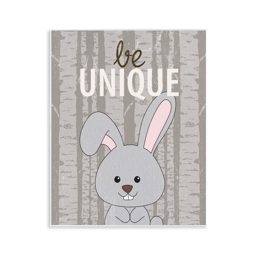 Stupell Be Unique Woodland Bunny Wall Plaque Art Design By Kim Allen