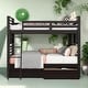 preview thumbnail 21 of 58, Elegant Twin over Twin Wood Bunk Bed with Built-in Ladder and 2 Drawers, Maximized Space, Solid Construction Espresso