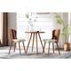 Porthos Home Jacey Round Dining Table, Made of Durable Bamboo - Walnut