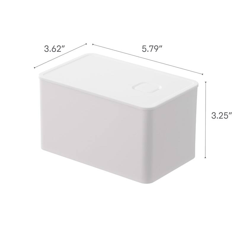 Yamazaki Home Vacuum-Sealing Butter Dish, Polypropylene, 700ml - L 3.62 x W 5.79 x H 3.35 inches