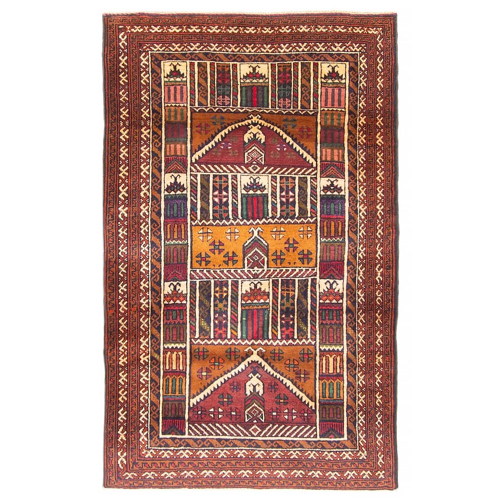 Teimani Beige Rug 2'8" x 4'5" - 2'8 x 4'5