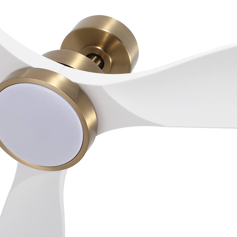 48'' Gold Indoor Ceiling Fan with Light Remote Control