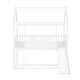 preview thumbnail 8 of 14, Wooden House Bunk Bed with Convertible Slide and Ladder,Twin Over Twin