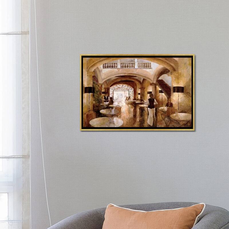 iCanvas "Patio Cappuccino" by Noemi Martin Framed