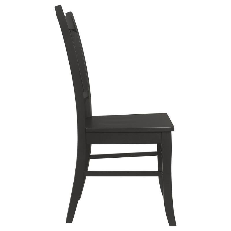 Marbrisa Matte Black Wood Dining Side Chair (Set of 2)