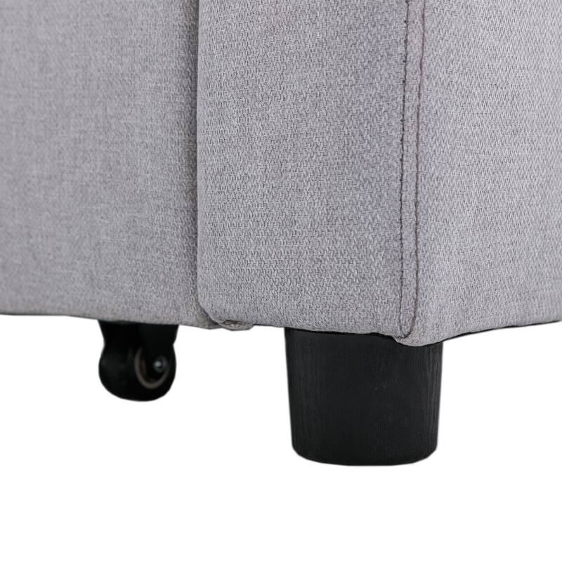 Modern L-Shape Convertible Sleeper Sectional Sofa