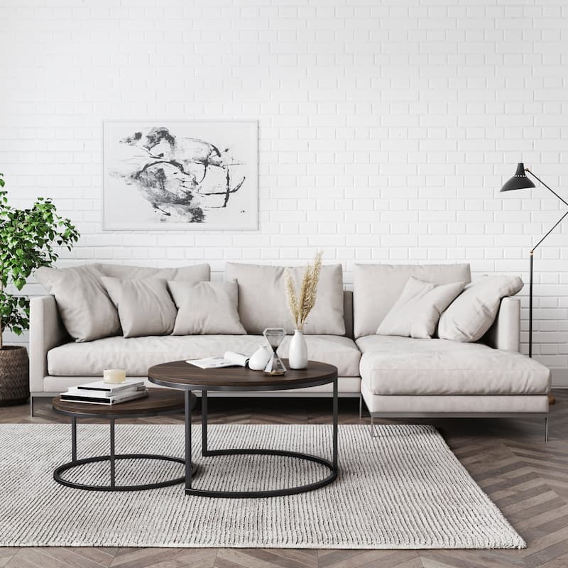 Nathan James Stella Round Nesting Coffee Table Set of 2