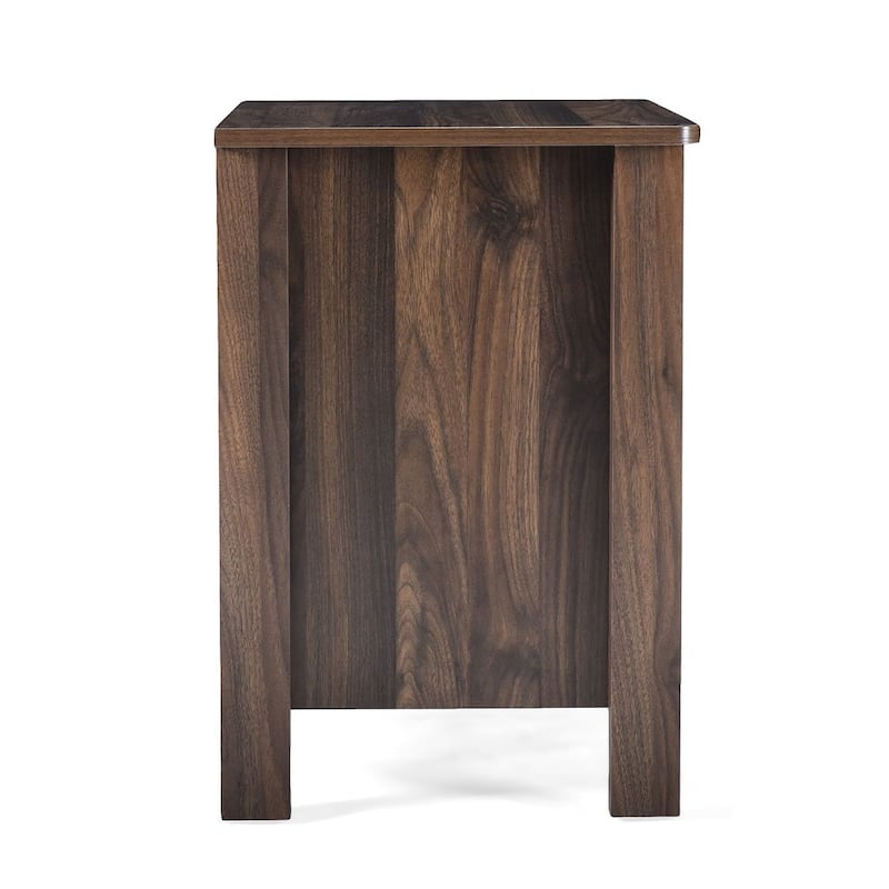 Modern Nightstand with 2 Drawers and Metal Handles by Christopher Knight Home