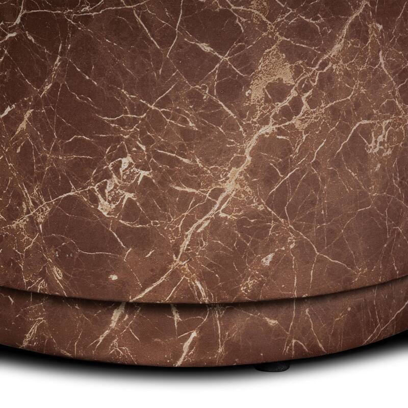 Treso Round Concrete Coffee Table with Marble Finish