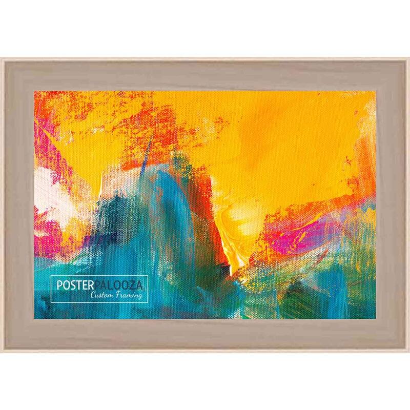 12x9 Canvas Floater Frame Light Pine Wood Stretched Canvas Mounting